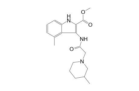methyl 4-methyl-3-{[(3-methyl-1-piperidinyl)acetyl]amino}-1H-indole-2-carboxylate