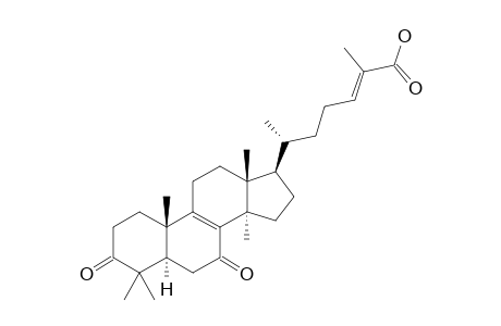 GANODERIC-ACID-DM;3,7-DIOXO-8,(24E)-DIEN-LANOSTA-26-OIC-ACID