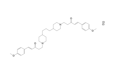 5,5'-(4,4'-(Propane-1,3-diyl)bis(piperidine-4,1-diyl))bis(1-(4-methoxyphenyl)pent-1-en-3-one) dihydrochloride