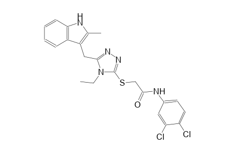 N-(3,4-dichlorophenyl)-2-({4-ethyl-5-[(2-methyl-1H-indol-3-yl)methyl]-4H-1,2,4-triazol-3-yl}sulfanyl)acetamide