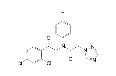 :N-(2-(2,4-dichlorophenyl)-2-oxoethyl)-N-(4-fluorophenyl)-2-(1H-1,2,4-triazol-1-yl)acetamide