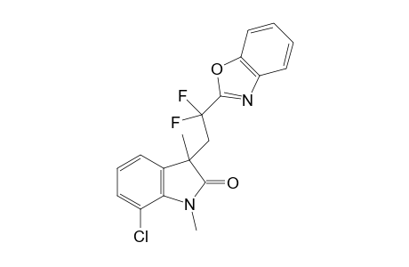 3-(2-(Benzo[d]oxazol-2-yl)-2,2-difluoroethyl)-7-chloro-1,3-dimethylindolin-2-one