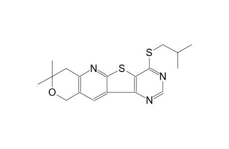 8H-pyrano[3'',4'':5',6']pyrido[3',2':4,5]thieno[3,2-d]pyrimidine, 7,10-dihydro-8,8-dimethyl-4-[(2-methylpropyl)thio]-