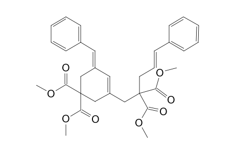 3-(E)-Benzylidene-5,5-bis(methoxycarbonyl)-1-(2',2'-bis(methoxycarbonyl)-5'-phenyl-4'(E)-pentenyl)cyclohexene