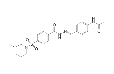 p-(dipropylsulfamoyl)benzoic acid, (p-acetamidobenzylidene)hydrazide
