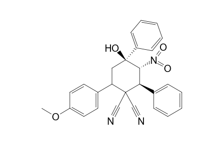 (2S,3R,4S)-4-Hydroxy-6-(4-methoxy-phenyl)-3-nitro-2,4-diphenyl-cyclohexane-1,1-dicarbonitrile