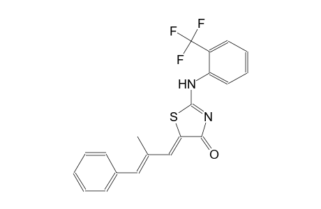 (5Z)-5-[(2E)-2-methyl-3-phenyl-2-propenylidene]-2-[2-(trifluoromethyl)anilino]-1,3-thiazol-4(5H)-one