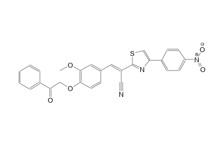 (2E)-3-[3-methoxy-4-(2-oxo-2-phenylethoxy)phenyl]-2-[4-(4-nitrophenyl)-1,3-thiazol-2-yl]-2-propenenitrile