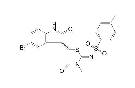 benzenesulfonamide, N-[(2Z,5Z)-5-(5-bromo-1,2-dihydro-2-oxo-3H-indol-3-ylidene)-3-methyl-4-oxothiazolidinylidene]-4-methyl-