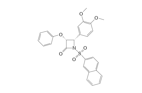 4-(3,4-DIMETHOXYPHENYL)-1-(NAPHTHALENE-2-SULFONYL)-3-PHENOXY-AZETIDIN-2-ONE