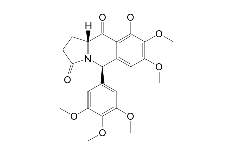 9-HYDROXY-7,8-DIMETHOXY-5-(3',4',5'-TRIMETHOXYPHENYL)-1,2,3,5,10,10A-HEXAHYDROBENZ-[F]-INDOLIZINE-3,10-DIONE