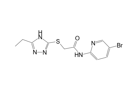 N-(5-bromo-2-pyridinyl)-2-[(5-ethyl-4H-1,2,4-triazol-3-yl)sulfanyl]acetamide