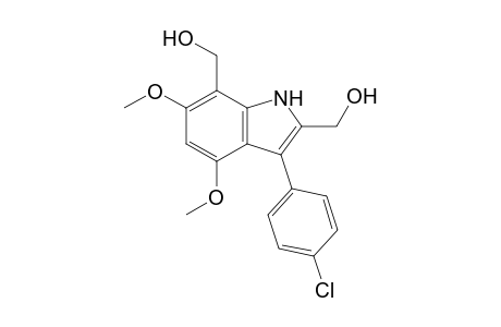 3-(4-Chlorophenyl)-2,7-dihydroxymethyl-4,6-dimethoxyindole