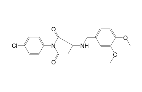 2,5-pyrrolidinedione, 1-(4-chlorophenyl)-3-[[(3,4-dimethoxyphenyl)methyl]amino]-