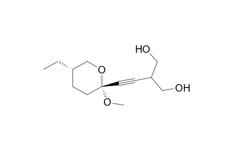 1,3-Propanediol, 2-[(5-ethyltetrahydro-2-methoxy-2H-pyran-2-yl)ethynyl]-, trans-(.+-.)-