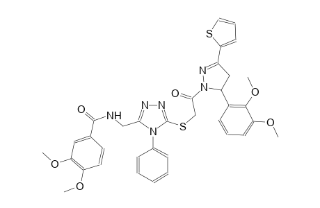 benzamide, N-[[5-[[2-[5-(2,3-dimethoxyphenyl)-4,5-dihydro-3-(2-thienyl)-1H-pyrazol-1-yl]-2-oxoethyl]thio]-4-phenyl-4H-1,2,4-triazol-3-yl]methyl]-3,4-dimethoxy-