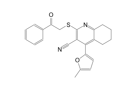 3-quinolinecarbonitrile, 5,6,7,8-tetrahydro-4-(5-methyl-2-furanyl)-2-[(2-oxo-2-phenylethyl)thio]-