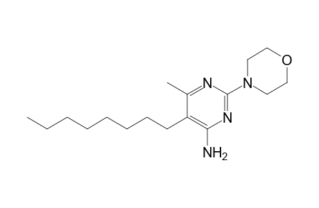 4-Pyrimidinamine, 6-methyl-2-(4-morpholinyl)-5-octyl-