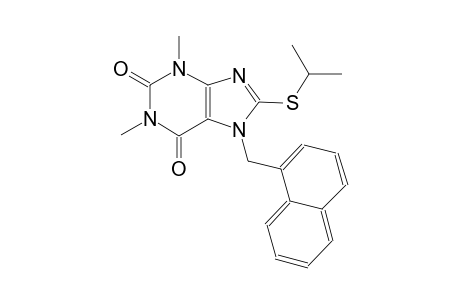8-(isopropylsulfanyl)-1,3-dimethyl-7-(1-naphthylmethyl)-3,7-dihydro-1H-purine-2,6-dione