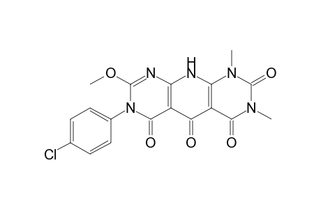 1,3-Dimethyl-7-(p-chlorophenyl)-8-methoxypyrimido[5',6' : 5,6]pyrido[2,3-d]pyrimidine-2,4,5,6-(1H,3H,7H,10H)-tetrone