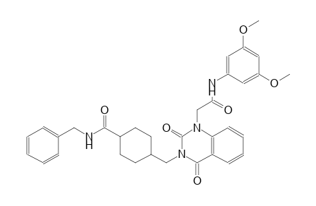 N-benzyl-4-[(1-[2-(3,5-dimethoxyanilino)-2-oxoethyl]-2,4-dioxo-1,4-dihydro-3(2H)-quinazolinyl)methyl]cyclohexanecarboxamide