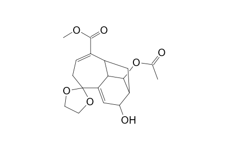 Methyl endo-11-acetoxy-5,5-ethylenedioxy-exo-2-hydroxytricyclo[7.2.1.0(4,10)]dodeca-3,7-diene-8-carboxylate