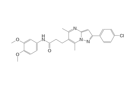 pyrazolo[1,5-a]pyrimidine-6-propanamide, 2-(4-chlorophenyl)-N-(3,4-dimethoxyphenyl)-5,7-dimethyl-