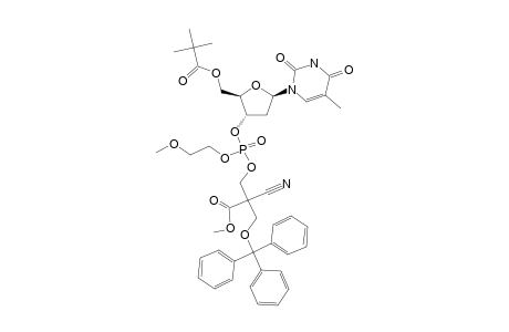 5'-O-PIVALOYLTHYMIDINE_3'-[2-METHOXYETHYL,2-CYANO-2-METHOXYCARBONYL-3-(4,4'-DIMETHOXYTRITYLOXY)-PROPYL]-PHOSPHATE;DIASTEREOMER_1
