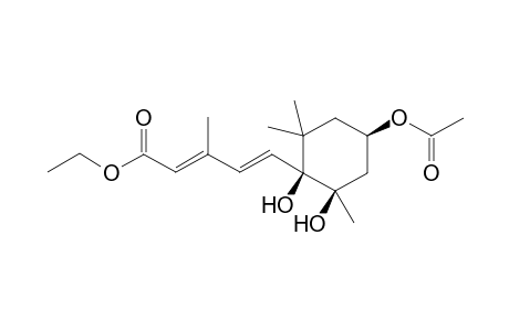 2,4-Pentadienoic acid, 5-[4-(acetyloxy)-1,2-dihydroxy-2,6,6-trimethylcyclohexyl]-3-methyl-, ethyl ester, [1S-[1.alpha.,1(2E,4E),2.beta.,4.beta.]]-