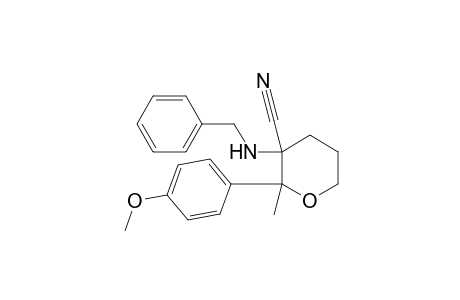 2-(4-Methoxyphenyl)-2-methyl-3-[(phenylmethyl)amino]-3-oxanecarbonitrile