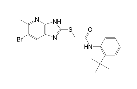 2-[(6-bromo-5-methyl-3H-imidazo[4,5-b]pyridin-2-yl)sulfanyl]-N-(2-tert-butylphenyl)acetamide