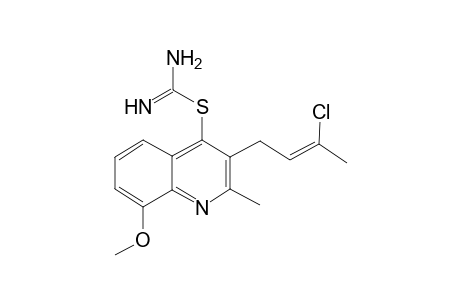 3-[(2Z)-3-Chloro-2-butenyl]-8-methoxy-2-methyl-4-quinolinyl imidothiocarbamate