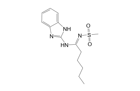 N-(1H-benzo[d]imidazol-2-yl)-N'-(methylsulfonyl)hexanimidamide