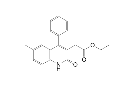 3-quinolineacetic acid, 1,2-dihydro-6-methyl-2-oxo-4-phenyl-, ethyl ester
