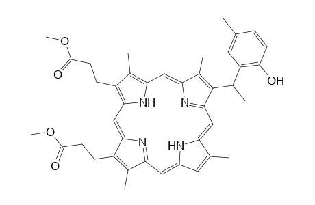 21H,23H-Porphine-2,18-dipropanoic acid, 8-[1-(2-hydroxy-5-methylphenyl)ethyl]-3,7,12,17-tetramethyl-, dimethyl ester