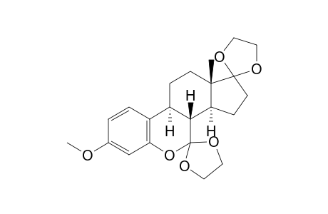 6-Oxaestra-1,3,5(10)-triene-7,17-dione, 3-methoxy-, cyclic bis(1,2-ethanediyl acetal), (.+-.)-