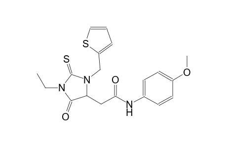 2-[1-ethyl-5-keto-3-(2-thenyl)-2-thioxo-imidazolidin-4-yl]-N-(4-methoxyphenyl)acetamide