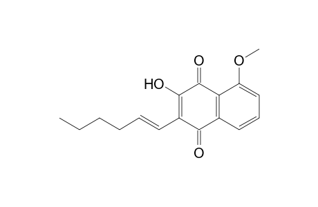 2-Hydroxy-8-methoxy-3-(1'-hexenyl)-1,4-naphthoquinone