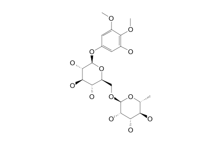 3-HYDROXY-4,5-DIMETHOXYPHENYL-1-O-ALPHA-L-RHAMNOPYRANOSYL-(1->6)-BETA-D-GLUCOPYRANOSIDE