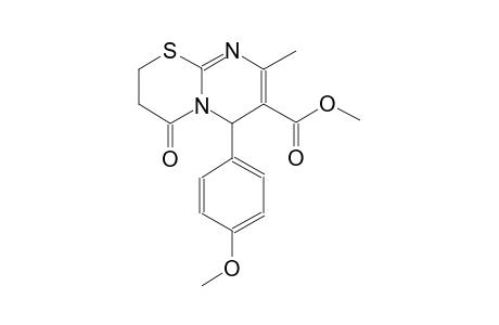 methyl 6-(4-methoxyphenyl)-8-methyl-4-oxo-3,4-dihydro-2H,6H-pyrimido[2,1-b][1,3]thiazine-7-carboxylate