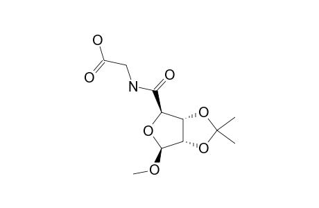 2-(METHYL-2,3-O-ISOPROPYLIDEN-BETA-D-RIBO-1,4-FURANOSYL-CARBONYL)-AMINOACETIC-ACID