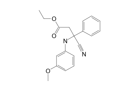 ETHYL-3-CYANO-3-(3-METHOXYPHENYLAMINO)-3-PHENYLPROPANOATE