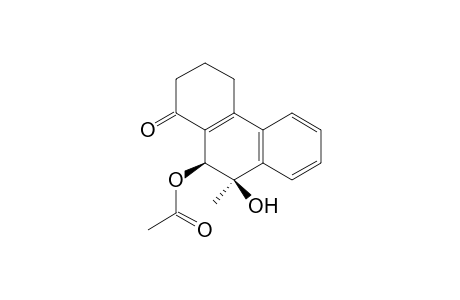 1(2H)-Phenanthrenone, 10-(acetyloxy)-3,4,9,10-tetrahydro-9-hydroxy-9-methyl-, trans-