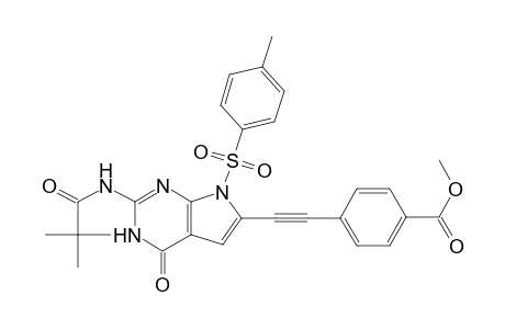 4-[2-[2-[(2,2-dimethyl-1-oxopropyl)amino]-7-(4-methylphenyl)sulfonyl-4-oxo-1H-pyrrolo[2,3-d]pyrimidin-6-yl]ethynyl]benzoic acid methyl ester