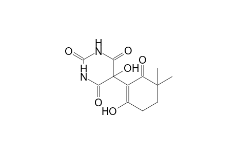 2,4,6(1H,3H,5H)-pyrimidinetrione, 5-hydroxy-5-(2-hydroxy-5,5-dimethyl-6-oxo-1-cyclohexen-1-yl)-