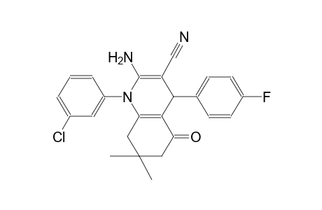 2-Amino-1-(3-chlorophenyl)-4-(4-fluorophenyl)-5-keto-7,7-dimethyl-6,8-dihydro-4H-quinoline-3-carbonitrile