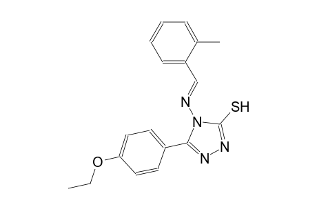 5-(4-ethoxyphenyl)-4-{[(E)-(2-methylphenyl)methylidene]amino}-4H-1,2,4-triazol-3-yl hydrosulfide