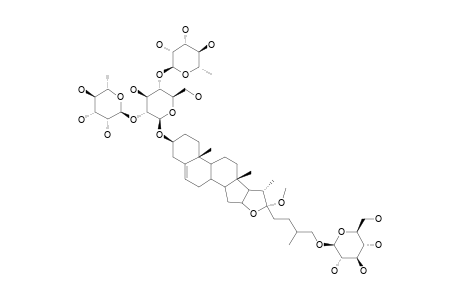 22-ALPHA-O-METHOXY-3-BETA,26-DIHYDROXYFUROST-5-ENE-3-O-BETA-CHACOTRIOSIDE-26-O-BETA-D-GLUCOPYRANOSIDE