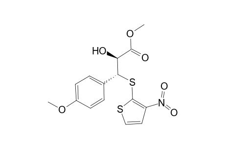 Methyl erythro-2-hydroxy-3-(4-methoxyphenyl)-3-(3-nitro-2-thienylthio)propionate