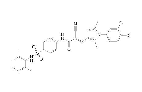 (2E)-2-cyano-3-[1-(3,4-dichlorophenyl)-2,5-dimethyl-1H-pyrrol-3-yl]-N-{4-[(2,6-dimethylanilino)sulfonyl]phenyl}-2-propenamide